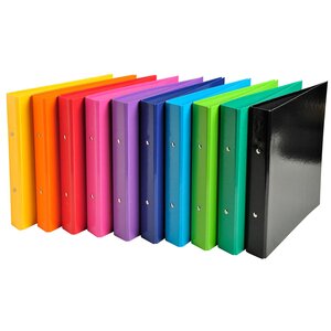 Classeur 2 Anneaux 25mm Iderama A5 - Couleurs Assorties - X 10 - Exacompta