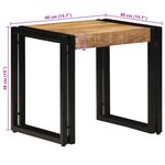 Table basse vidaXL 40x50x38 cm en bois de manguier brut