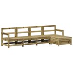 vidaXL Salon de jardin 5 Pièces bois de pin imprégné