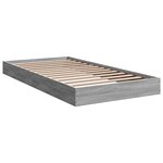 vidaXL Cadre de lit sonoma gris 100x200 cm bois d'ingénierie