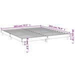 vidaXL Cadre de lit chêne marron 120x200 cm bois d'ingénierie