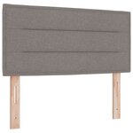 Lit avec sommier vidaXL avec matelas taupe 80x200 cm tissu