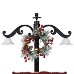 vidaXL Arbre de Noël neigeux avec base de parapluie Bleu 170 cm PVC