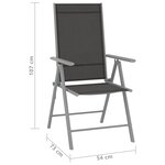 vidaXL Chaises de jardin pliables lot de 2 Textilène Noir