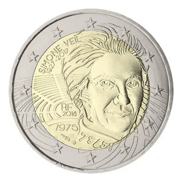2 euros commémorative France 2018 - Simone Veil.
