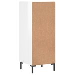 vidaXL Buffet Blanc brillant 34 5x34x90 cm Bois d'ingénierie