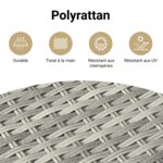 vidaXL Salon de jardin avec coussins 12 Pièces gris clair résine tressée