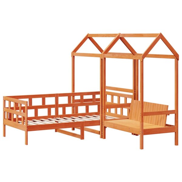 vidaXL Ensemble de lit de jour avec toit 90x200 cm bois de pin massif
