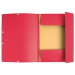 Exacompta : Chemise Cartonnée élastique A4 - Fabriquée en France - Rouge