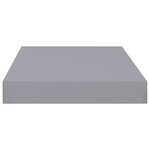 vidaXL Étagères murales flottantes 2 Pièces Gris 40x23x3 8 cm MDF