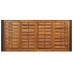 Ensemble de Salle à Manger de Jardin de 7 Pièces vidaXL Noir Poly Rattan Acacia