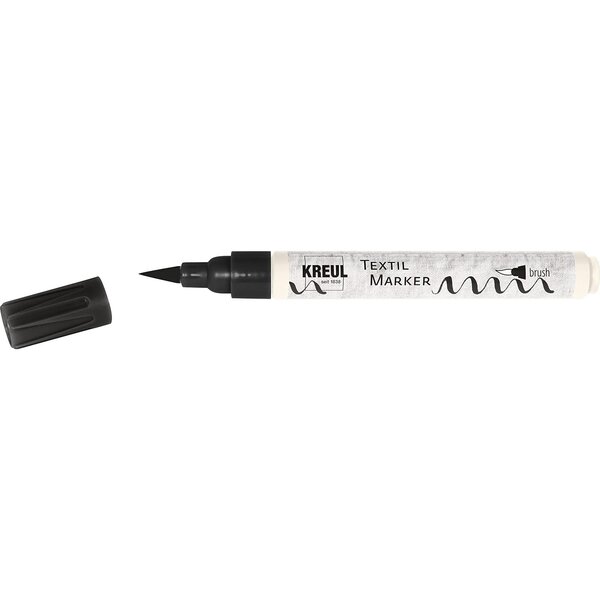 Feutre textile pinceau  pointe pinceau  noir KREUL