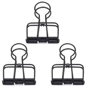 18 pinces double-clip noires 4 cm