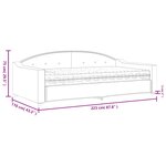 vidaXL Lit de jour avec matelas taupe 100x200 cm tissu