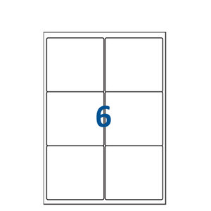 Lot de 500 Planches étiquettes autocollantes sur feuille A4 : 99 x 93 1 mm (6 étiquettes par feuille spéciales bons de transport)