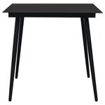 vidaXL Ensemble à manger de jardin 3 Pièces noir rotin PVC