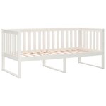 vidaXL Lit de jour Blanc 90x190 cm Bois de pin massif
