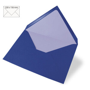 Enveloppe pour carte A5 Bleu royal 220x156mm 5 pièces