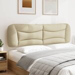 vidaXL Coussin de tête de lit crème 180 cm tissu