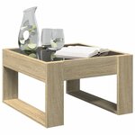vidaXL Table basse avec LED infini chêne sonoma 50x53x30 cm
