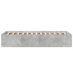 vidaXL Cadre de lit sans matelas gris béton 100x200 cm
