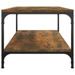 vidaXL Table basse Chêne fumé 80x50x40 cm Bois d'ingénierie