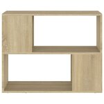 vidaXL Meuble TV Chêne sonoma 80x24x63 cm Aggloméré