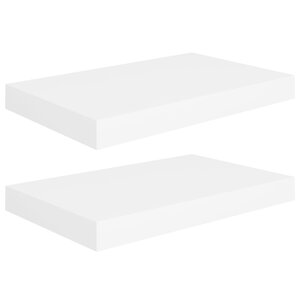 vidaXL Étagères murales flottantes 2 Pièces blanc 40x23x3 8 cm MDF