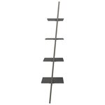 vidaXL Étagère inclinée à 4 niveaux Noir 64x34x150 5 cm