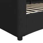 vidaXL Lit de repos noir 100x200 cm tissu