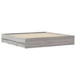 vidaXL Cadre de lit à tiroirs sonoma gris 180x200 cm bois d'ingénierie