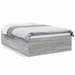 vidaXL Cadre de lit sonoma gris 120x190 cm bois d'ingénierie