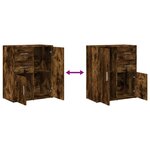 vidaXL Buffet chêne fumé 60x31x70 cm bois d'ingénierie