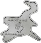 Pièce de monnaie en Argent 5 Dollars g 62.2 (2 oz) Millésime 2022 Jurassic World Shape MOSASAURUS