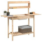 vidaXL Table de rempotage et évier 147 5x44x139 5 cm bois massif sapin