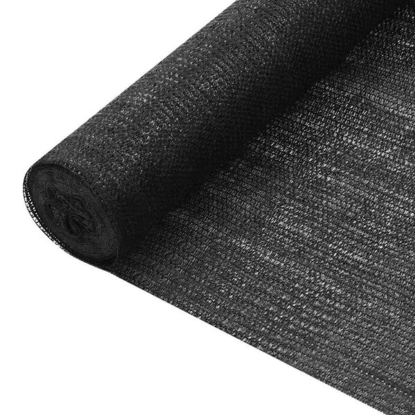 vidaXL Filet brise-vue Noir 1 5x50 m PEHD 75 g/m²