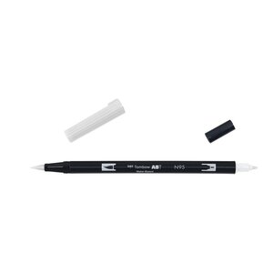 Feutre dessin double pointe abt dual brush pen n95 gris froid 1 x 6 tombow