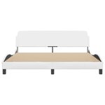 vidaXL Cadre de lit avec tête de lit Blanc 180x200 cm Similicuir