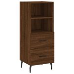 vidaXL Buffet haut Chêne marron 34 5x34x180 cm Bois d'ingénierie
