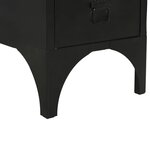 vidaXL Bureau à piédestal unique Bois de sapin et acier 100x50x76 cm