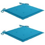 vidaXL Ensemble à manger d'extérieur pliable avec coussin 3 Pièces Teck