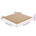 vidaXL Chaises à manger d'extérieur lot de 6 et coussins Acacia massif