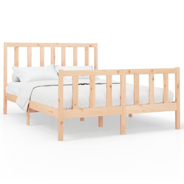 vidaXL Cadre de lit Bois de pin massif 120x200 cm