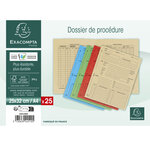 Paquet De 25 Dossiers De Procédure Carte Lustrée 25x32cm - Rouge - X 5 - Exacompta