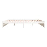 vidaXL Cadre de lit Blanc Bois massif 200x200 cm