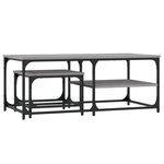 vidaXL Tables basses gigognes 2 Pièces sonoma gris bois d'ingénierie