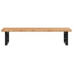 vidaXL Étagère de vasque murale acier et bois de chêne massif