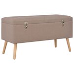 vidaXL Tabourets de rangement lot de 3 Marron Tissu