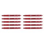 Stylo à bille acroball begreen pointe moyenne rouge x 10 pilot