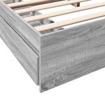 vidaXL Cadre de lit à tiroirs sonoma gris 180x200 cm bois d'ingénierie